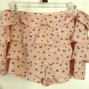 Pink and blue bow shorts
